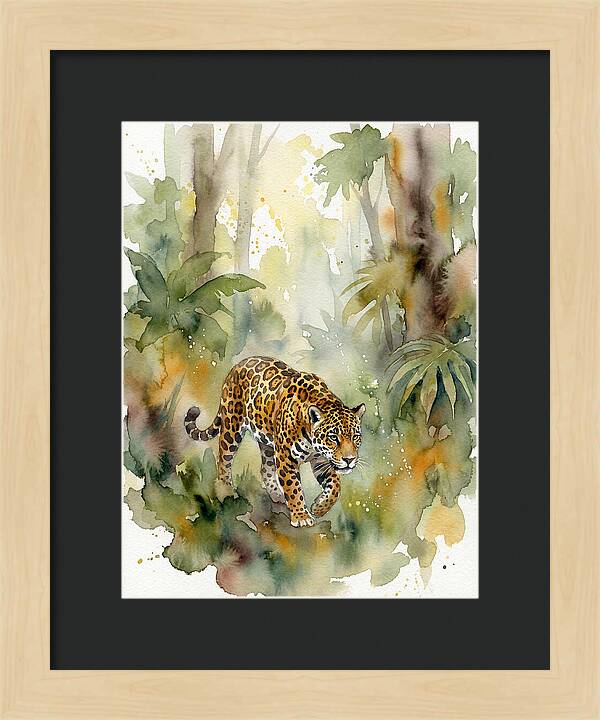 Jaguar In Lush Jungle