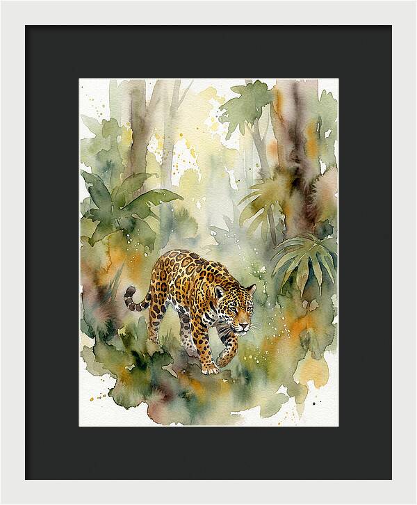 Jaguar In Lush Jungle