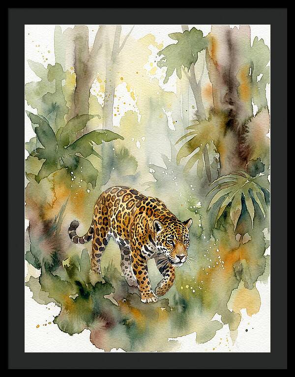Jaguar In Lush Jungle