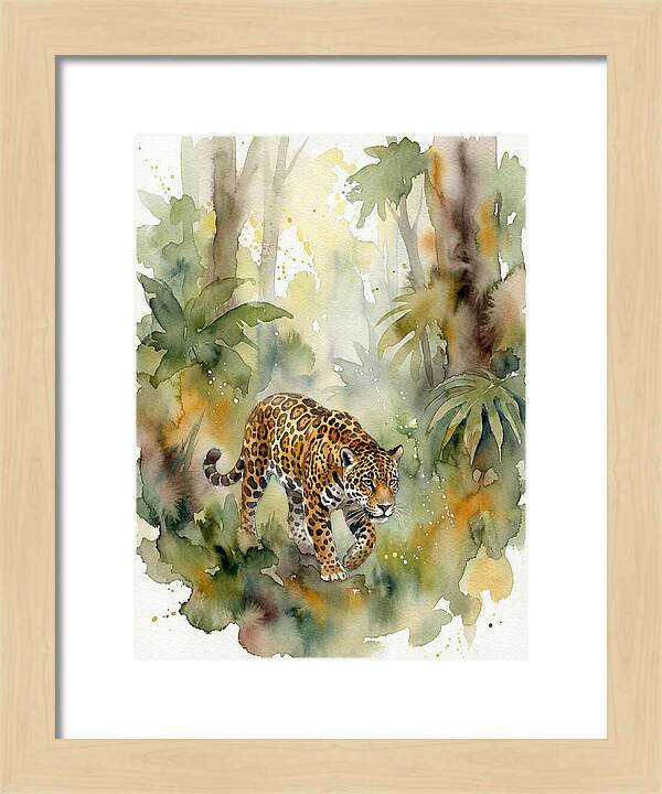 Jaguar In Lush Jungle