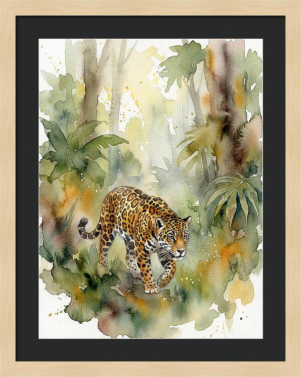 Jaguar In Lush Jungle