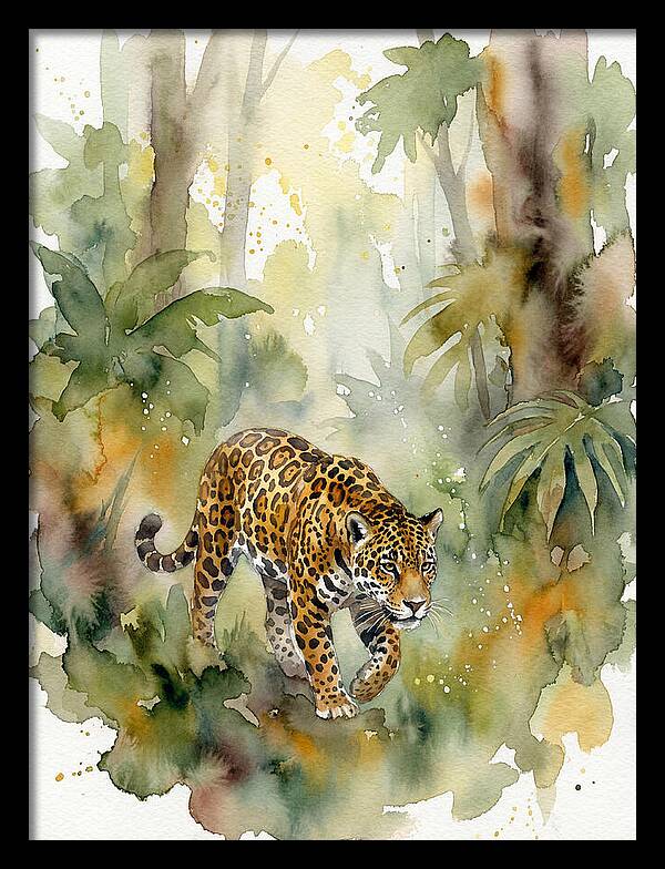 Jaguar In Lush Jungle