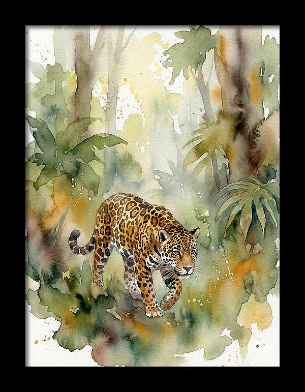 Jaguar In Lush Jungle