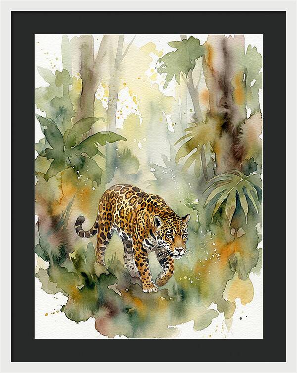 Jaguar In Lush Jungle