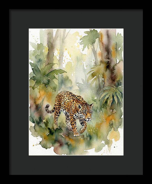 Jaguar In Lush Jungle