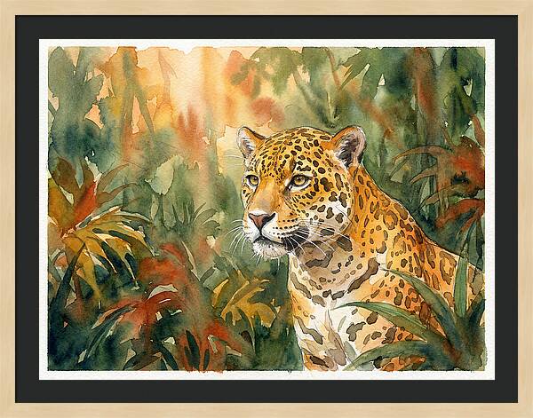 Jaguar In Lush Wilderness