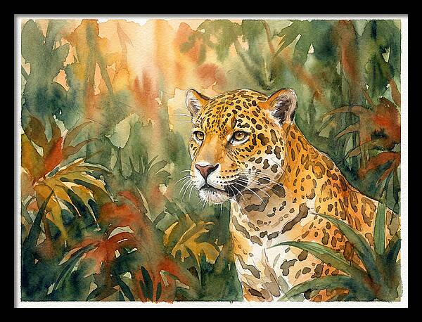Jaguar In Lush Wilderness