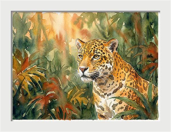 Jaguar In Lush Wilderness