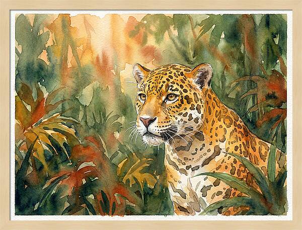 Jaguar In Lush Wilderness