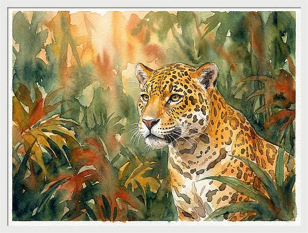 Jaguar In Lush Wilderness
