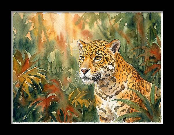 Jaguar In Lush Wilderness