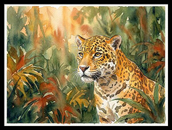 Jaguar In Lush Wilderness