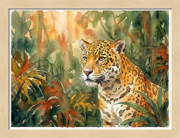 Jaguar In Lush Wilderness