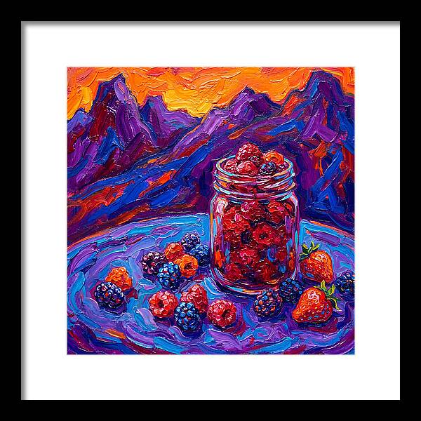 Jam Jar Filled With Berries