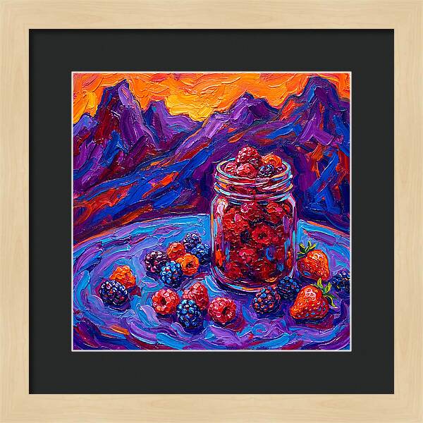 Jam Jar Filled With Berries