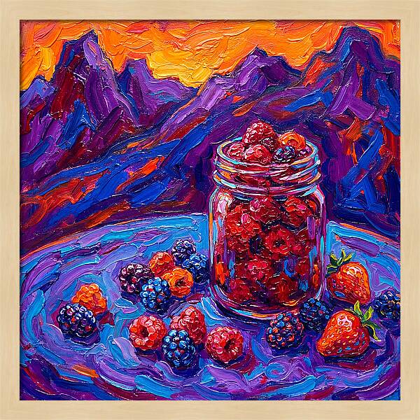 Jam Jar Filled With Berries