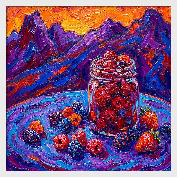 Jam Jar Filled With Berries
