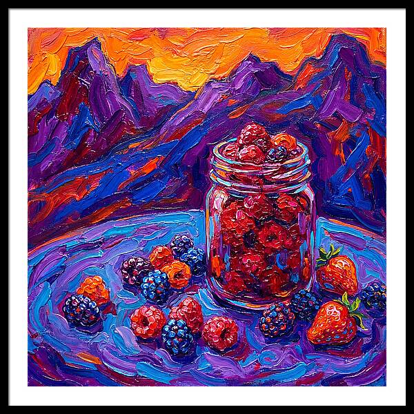 Jam Jar Filled With Berries