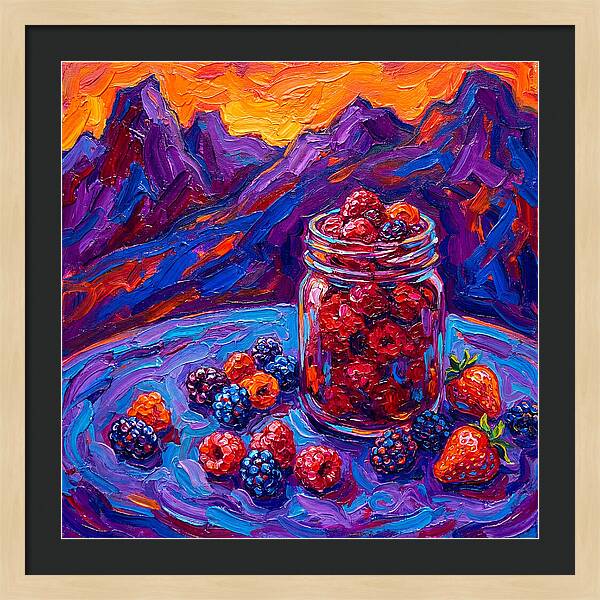 Jam Jar Filled With Berries