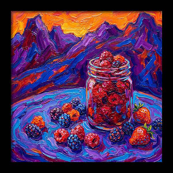 Jam Jar Filled With Berries