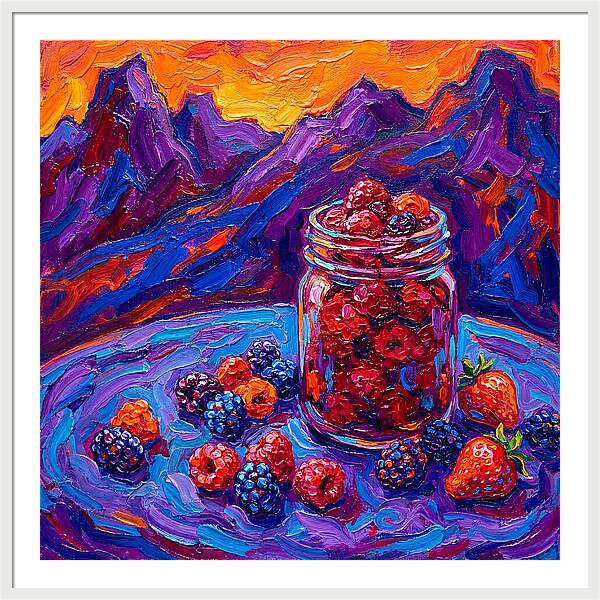 Jam Jar Filled With Berries