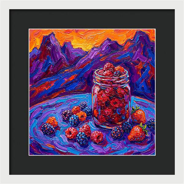 Jam Jar Filled With Berries