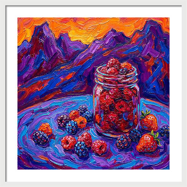 Jam Jar Filled With Berries