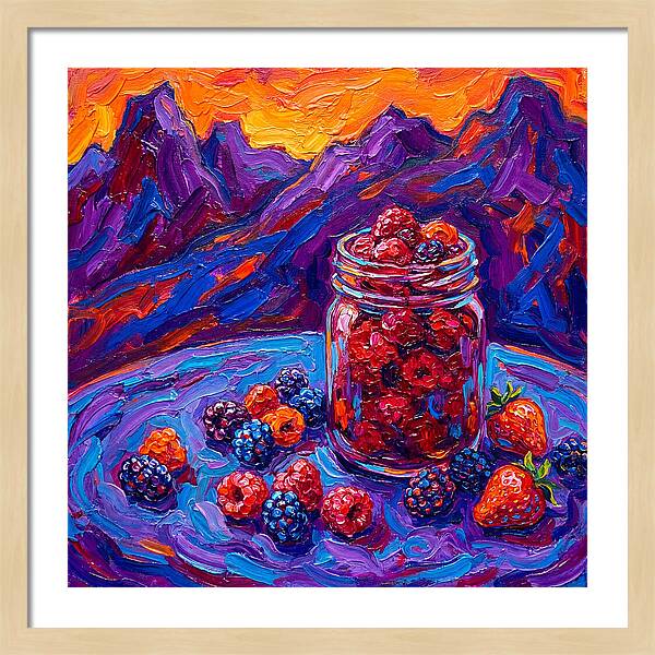 Jam Jar Filled With Berries