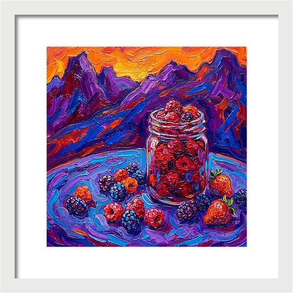 Jam Jar Filled With Berries
