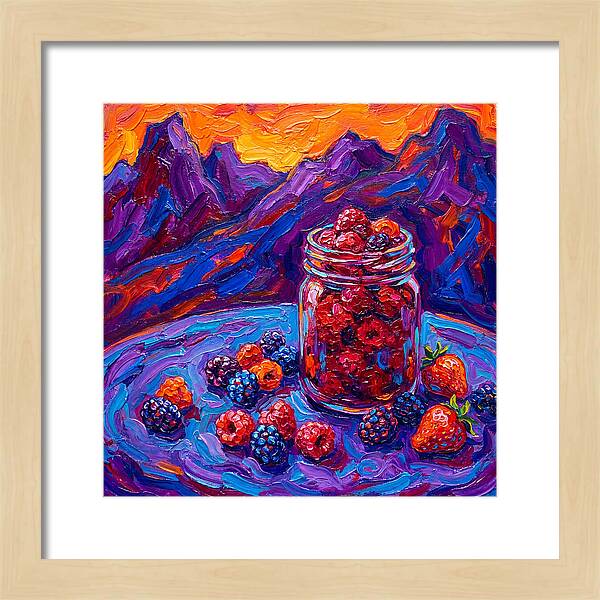 Jam Jar Filled With Berries