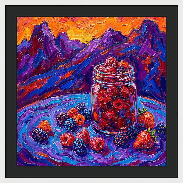 Jam Jar Filled With Berries