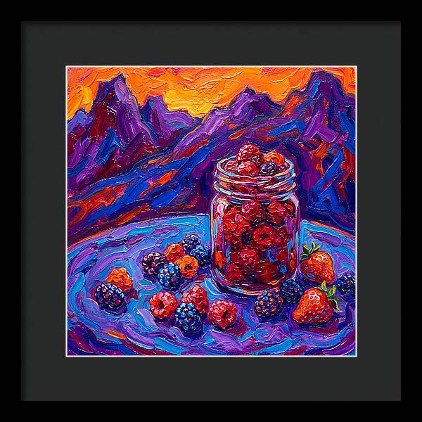 Jam Jar Filled With Berries