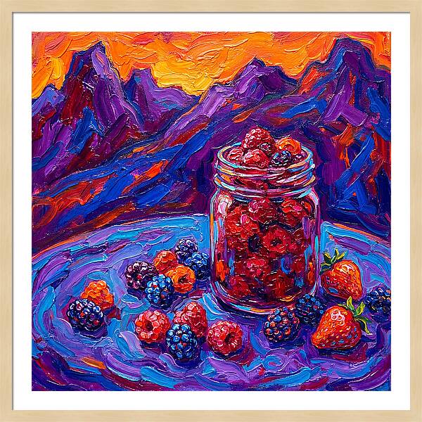 Jam Jar Filled With Berries