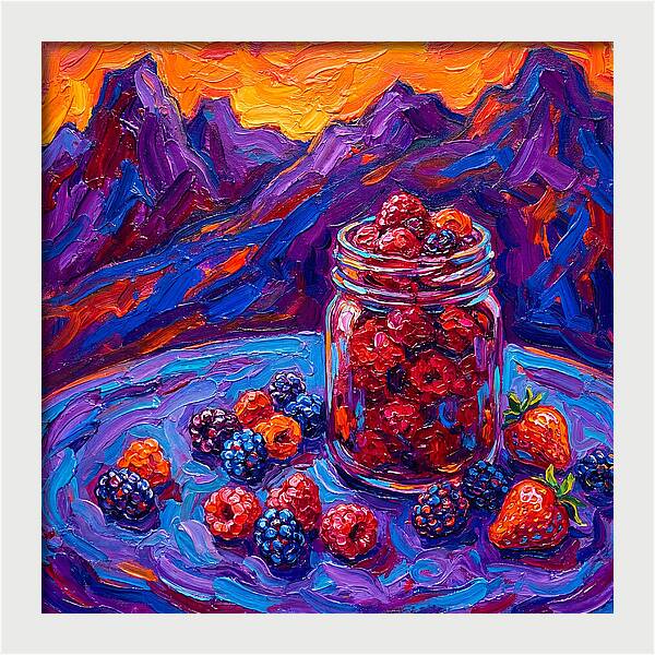 Jam Jar Filled With Berries