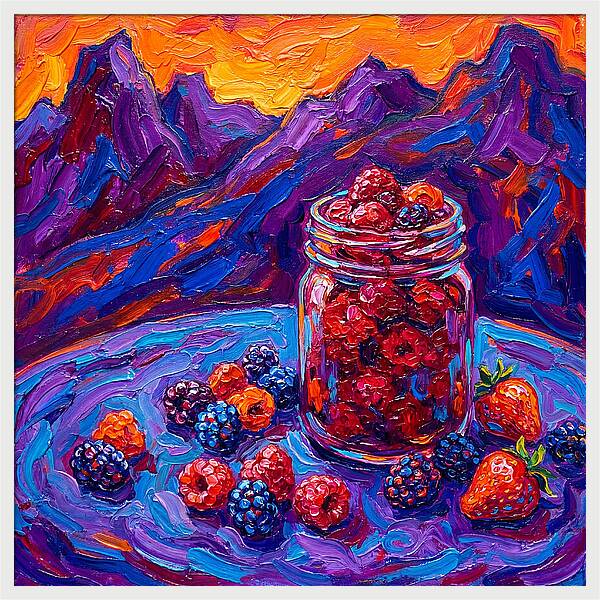 Jam Jar Filled With Berries