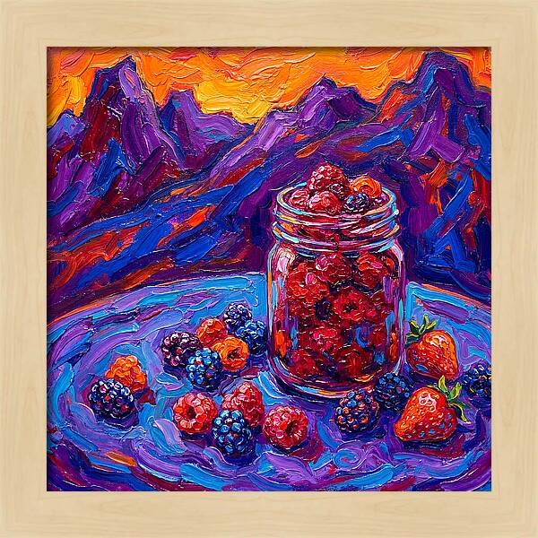 Jam Jar Filled With Berries