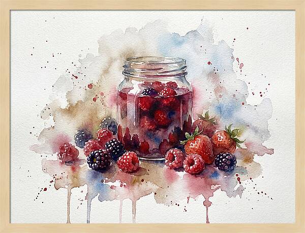 Jam Jar With Berries