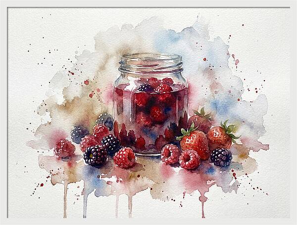 Jam Jar With Berries