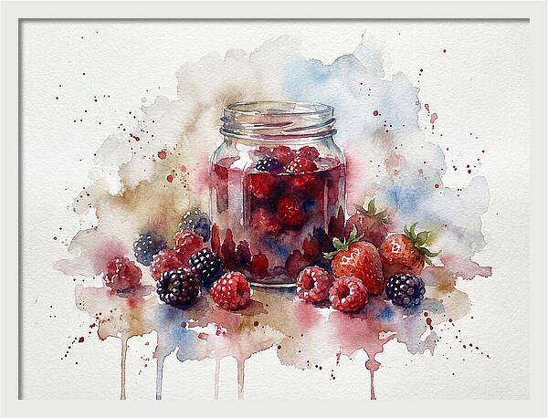 Jam Jar With Berries