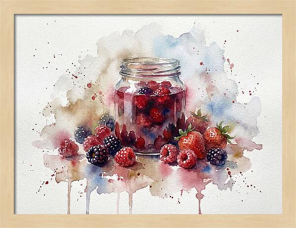 Jam Jar With Berries