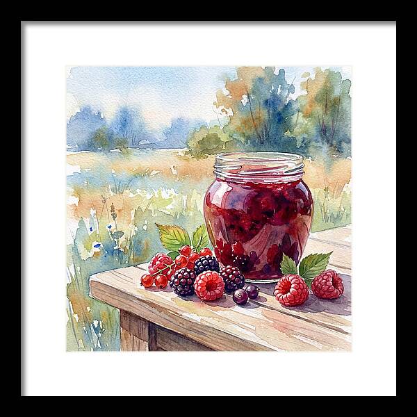 Jam Jar With Fresh Berries