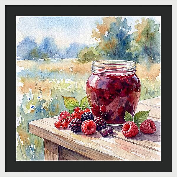 Jam Jar With Fresh Berries