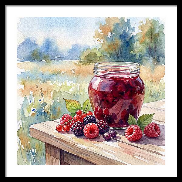 Jam Jar With Fresh Berries