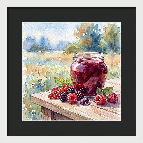 Jam Jar With Fresh Berries