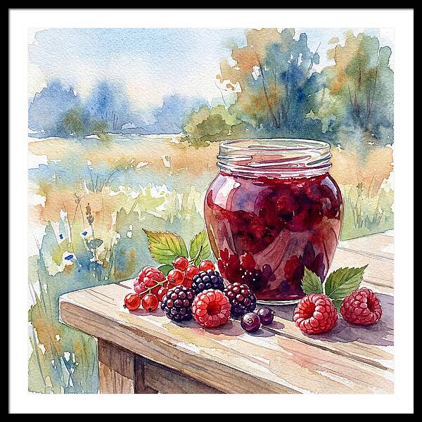 Jam Jar With Fresh Berries