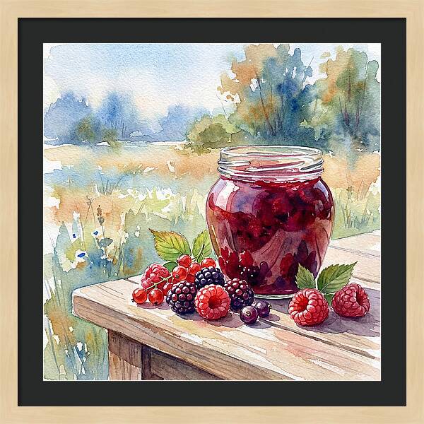 Jam Jar With Fresh Berries