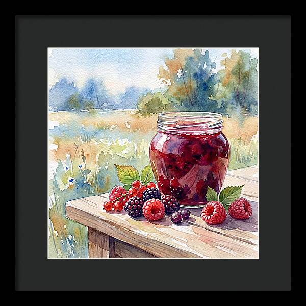 Jam Jar With Fresh Berries