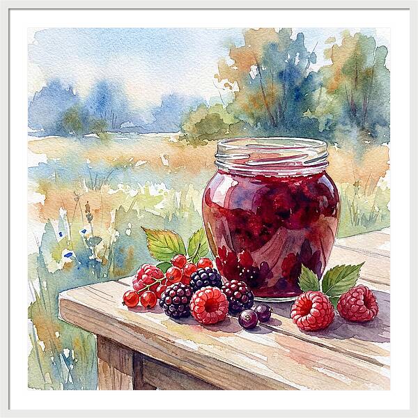 Jam Jar With Fresh Berries