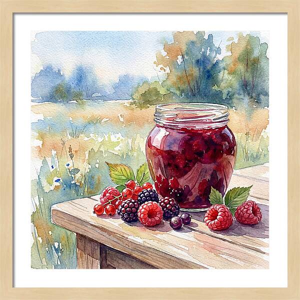 Jam Jar With Fresh Berries