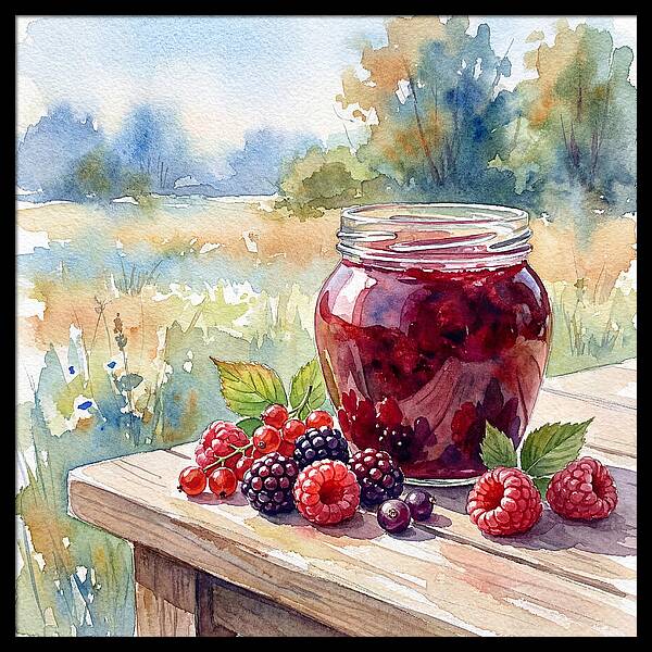 Jam Jar With Fresh Berries